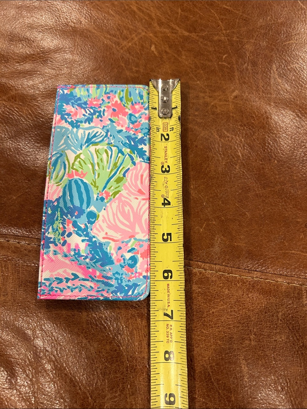 Lilly Pulitzer Coral & Aqua Floral Card Holder - Picture 5 of 6